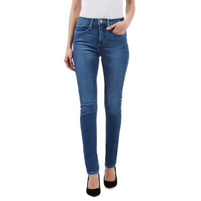 Blue skinny shaping jeans
